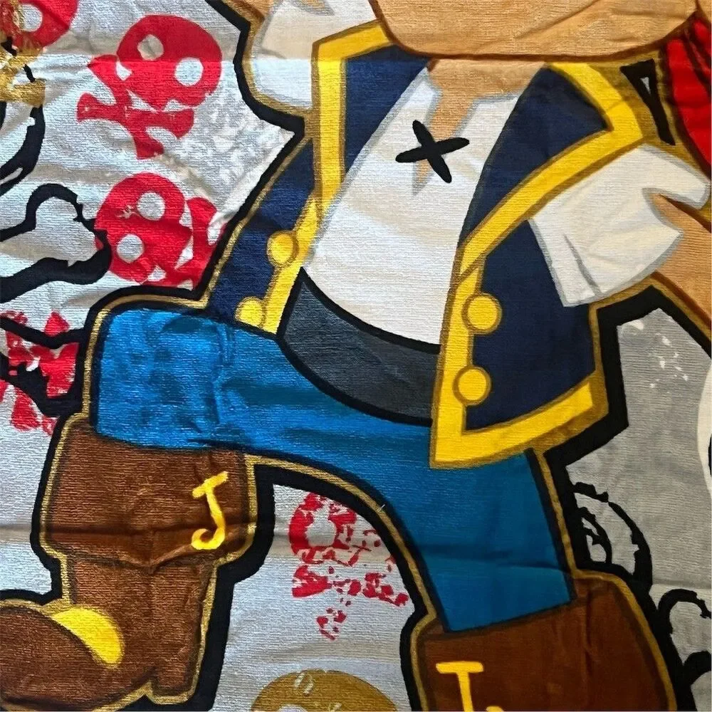 Disney Jake and the Never Land Pirates Beach Towel Gray 58 x 29 Kids Print